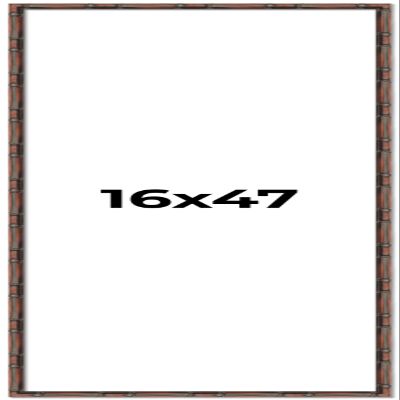 16x47 Frame Brown Bamboo with Dark Coffee/Walnut Finish | Solid Wood Picture Frame Width 0.75 Inches | Interior Depth 0.5 Inches | Complete with UV Acrylic, Foam Board Backing & Hanging Hardware
