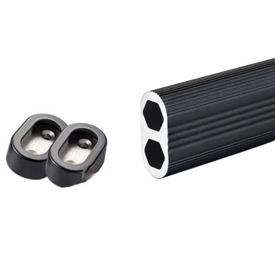 RENLXFI Closet Rod Brackets Heavy Duty, Aluminum Closet Bar Extender for Hanging Clothes, Non-Slip Clothing Garment Rail, with Socket Set (Color : ligjt Grey, Size : 80cm/31.5in)