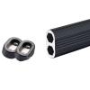RENLXFI Closet Rod Brackets Heavy Duty, Aluminum Closet Bar Extender for Hanging Clothes, Non-Slip Clothing Garment Rail, with Socket Set (Color : ligjt Grey, Size : 80cm/31.5in) view 1