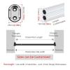 RENLXFI Closet Rod Brackets Heavy Duty, Aluminum Closet Bar Extender for Hanging Clothes, Non-Slip Clothing Garment Rail, with Socket Set (Color : ligjt Grey, Size : 80cm/31.5in) view 2