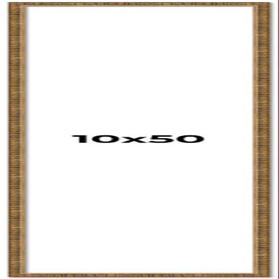 10x50 Frame Gold Kingsley Distressed Solid Wood Picture Frame Width 0.75 Inches | Interior Frame Depth 0.5 Inches | Kingsley Frame with UV Acrylic, Foam Board Backing & Hanging Hardware