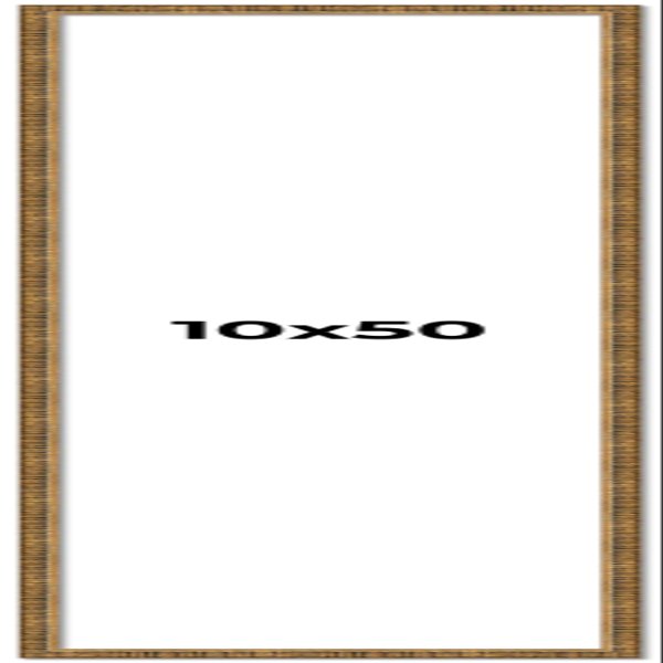 10x50 Frame Gold Kingsley Distressed Solid Wood Picture Frame Width 0.75 Inches | Interior Frame Depth 0.5 Inches | Kingsley Frame with UV Acrylic, Foam Board Backing & Hanging Hardware