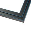 10x25 Frame Black Real Wood Picture Frame Width 1.25 Inches | Interior Frame Depth 0.5 Inches | Gessato Blue Modern Photo Frame Complete with UV Acrylic, Foam Board Backing & Hanging Hardware view 4