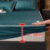 FCLDESHOP Mattress CoverSummer Latex Ice Silk Fitted Sheet, Solid Color Non-Slip Mattress Topper Fits 12"/30cm Deep Mattresses,Purple,180 * 200cm (1pcs) view 3