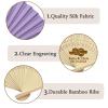 120pcs Customize Folding Fans for Wedding Favors Bulk, Personalized Engraved Handheld Fans Gifts for Guests Bulk, Custom Party Fans for Women Silk Fabric Fans Dancing Props Home Decoration Aqua green view 4