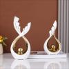 AOPPLSOT Ceramic Deco Sculpture, Modern Abstract Home Decor, for Office Decorative Items, Table, Bedroom, Windowsill, Decoration Living Room,White a view 2