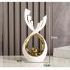 AOPPLSOT Ceramic Deco Sculpture, Modern Abstract Home Decor, for Office Decorative Items, Table, Bedroom, Windowsill, Decoration Living Room,White a view 4