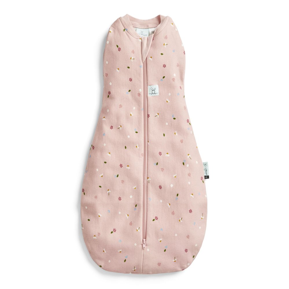 ergoPouch Cocoon Swaddle Sack 1.0 TOG - Baby Sleep Sack, Gentle Snug Fit Helps Calm Startle Reflex, Ideal for Arms In/Out Sleeping, Soft Breathable Fabric for Better Sleep (0 Months, Daisies)