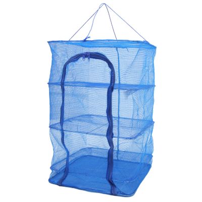 JOINPAYA Foldable Fish Cage Drying Net for Food Mesh Drying Rack Laundry Drying Rack Fruit Vegetables Hanging Cage Dryer Racks for Laundry Hanging Drying Fish Cage Clothes Nylon