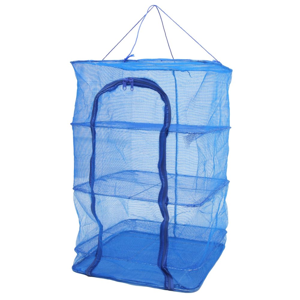 JOINPAYA Foldable Fish Cage Drying Net for Food Mesh Drying Rack Laundry Drying Rack Fruit Vegetables Hanging Cage Dryer Racks for Laundry Hanging Drying Fish Cage Clothes Nylon