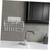 FELTECHELECTR Easy Install Sink Storage Rack Dish Drying Basket Utensils Holder Silver Drain Rack Steel view 2