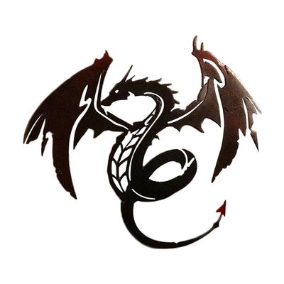 Metal Dragon Wall Art Dragon Sculpture Metal Unique Wall Hanging Art Dragon Wall Artwork Metal Dragons for Home Decoration, 28 x 22cm (1)
