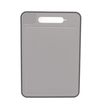 Miokycl Defrosting Tray Double Sided Grinding Thawing Cutting Board with Sharpener for Frozen Meat (Grey)