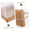 Hoement 12Pcs Small Candy Boxes for Giving and Cake Packaging Wedding Storage Cases with Ribbon and Base for Party Favors and Special Occasions view 2