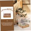 Hoement 12Pcs Small Candy Boxes for Giving and Cake Packaging Wedding Storage Cases with Ribbon and Base for Party Favors and Special Occasions view 4