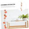 ARTIBETTER 4 Pcs Simulation Persimmon Outdoor Hanging Decor Desk Topper Food Decor Lifelike Persimmon Model Simulation Fruits Simle Etmek Simulate Fake Home view 2