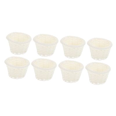 Gadpiparty 8pcs Multi-function Mini Woven Baskets Candy Basket for Home Doll House Decor