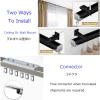 LIYI929GP Ceiling Or Wall Mount Curtain Track System, Flexible Ceiling Curtain Track, Curtain Rail with Mute Rollers, Aluminum Heavy Duty Room Dividers Curtain Pole, with Installation Hardware view 4