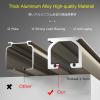 Ceiling Or Wall Mount Curtain Track System, Flexible Ceiling Curtain Track, Curtain Rail With Mute Rollers, Aluminum Heavy Duty Room Dividers Curtain Pole, With Installation Hardware view 3