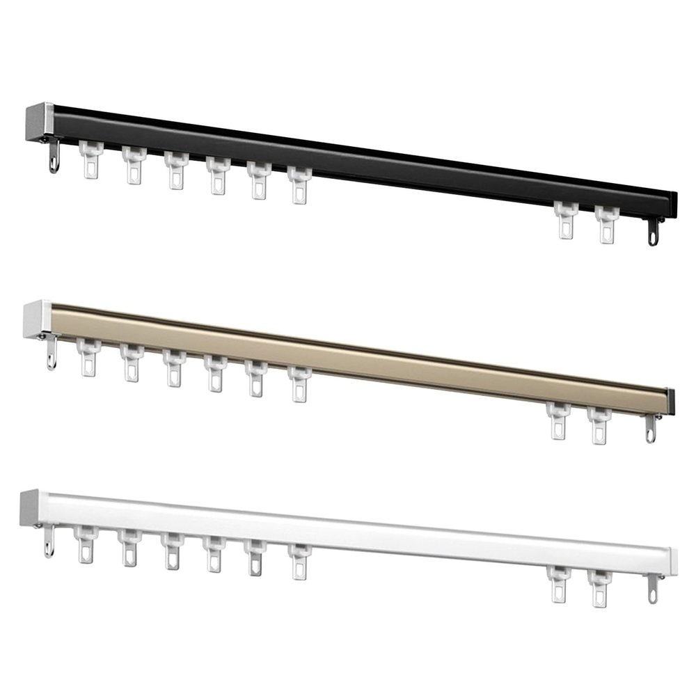 LIYI929GP Curtain Track Kits 50-600cm | Ceiling Track for Curtains | Ceiling Or Wall Mount Curtain Tracks System | Aluminum Heavy Duty Room Dividers Curtain Pole | for Office Living Room Bedroom