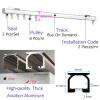 LIYI929GP Curtain Track Kits 50-600cm | Ceiling Track for Curtains | Ceiling Or Wall Mount Curtain Tracks System | Aluminum Heavy Duty Room Dividers Curtain Pole | for Office Living Room Bedroom view 3