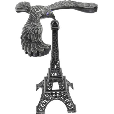 DECHOUS Balancing Bird Toy Metal Gravity Bird with Eiffel Tower Balancing Eagle Gravity Balance Toy Office Desktop Novelty Eagle Sculpture for Home Party, Silver