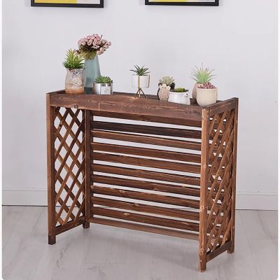 Air Conditioner Flower Stand,Air Conditioning Covers Outdoor,All Seasons Central Air Conditioner Cover,Decorative Air Conditioner Cover Wooden,for Outside Units. (Size : 96 * 40 * 89cm)