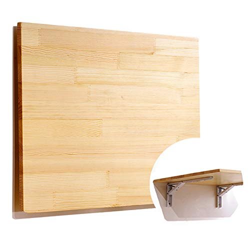 Wall-Mounted Folding Table, Multi-Function Solid Wood Drop-Leaf Dining Table Writing Desk, Home Office Computer Desk for Study Bedroom Bathroom Balcony