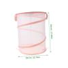 Cabilock Folding Laundry Hamper and Toy Organizer Portable Mesh Storage Bag for Clothes and Sundries Space-Saving Design Handles for Bedroom and Dorm Use view 2