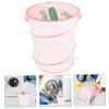 Cabilock Folding Laundry Hamper and Toy Organizer Portable Mesh Storage Bag for Clothes and Sundries Space-Saving Design Handles for Bedroom and Dorm Use view 3