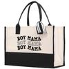 VANESSA ROSELLA Cotton Canvas Tote Bag - New Mama Gift - Best Mom Ever Bag - Dog Mom Tote - Shopping view 1