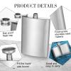 30 Pieces Hip Flasks Set Stainless Steel Liquor Flask with Funnel Metal Leak Proof Flask Pocket Whiskey Flasks for Men Women Bridesmaid Wedding Party Supplies (Silver, 8 oz) view 3