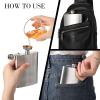 30 Pieces Hip Flasks Set Stainless Steel Liquor Flask with Funnel Metal Leak Proof Flask Pocket Whiskey Flasks for Men Women Bridesmaid Wedding Party Supplies (Silver, 8 oz) view 4