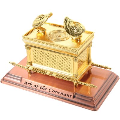Alipis ark of Israel ark Tablets Rod Table Ornament Wooden Ornaments Light House Decorations for Home Church Decorations for Sanctuary Gold Alloy