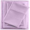Sheet Set 4 Piece - Cal King Size Cotton Bed Sheets 400TC Egyptian Quality Sheets - Fits Upto 16" Deep Pocket Mattress, Long Staple & Extra Soft Sheets and Pillow Cases - Lavender Solid. view 1