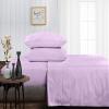 Sheet Set 4 Piece - Cal King Size Cotton Bed Sheets 400TC Egyptian Quality Sheets - Fits Upto 16" Deep Pocket Mattress, Long Staple & Extra Soft Sheets and Pillow Cases - Lavender Solid. view 2