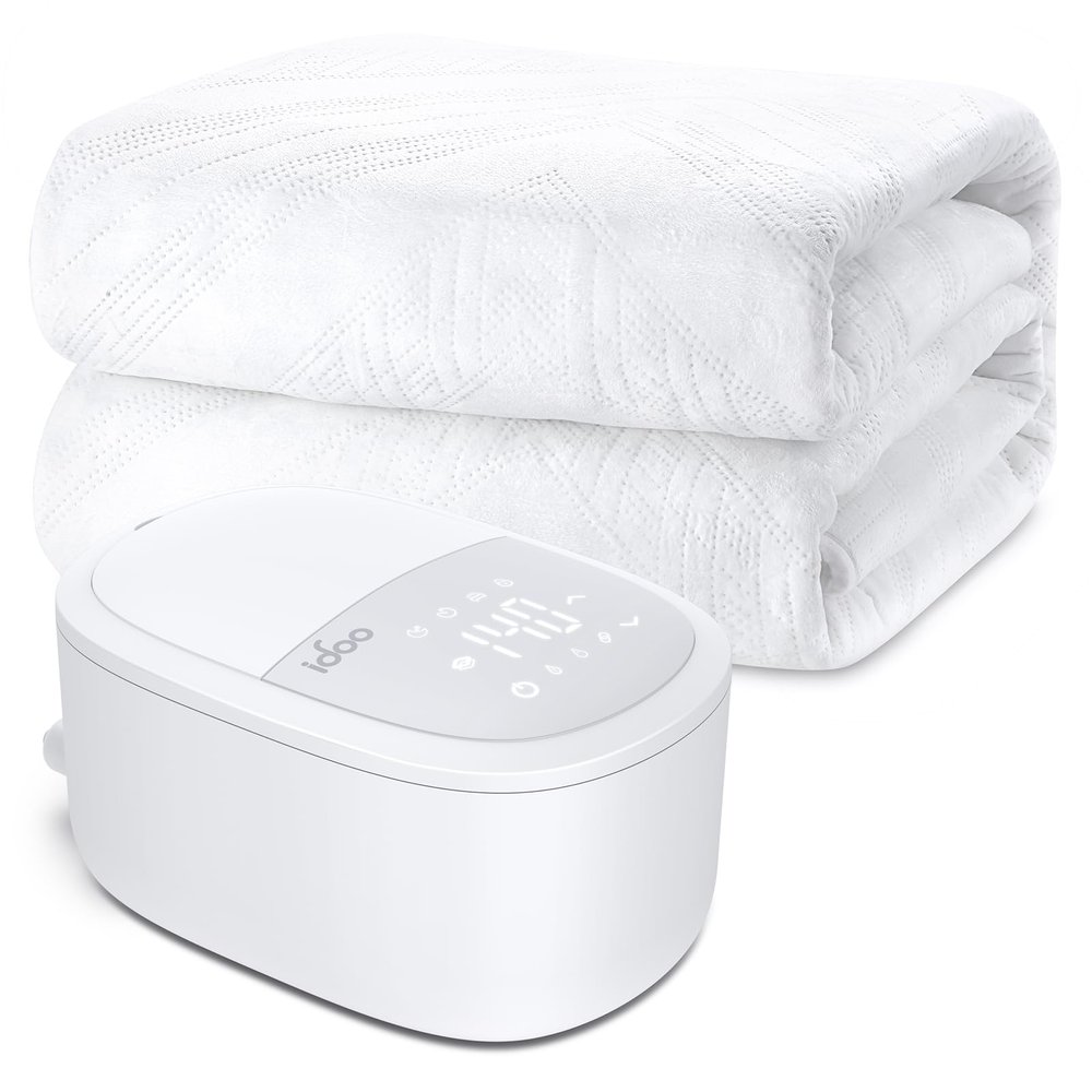 iDOO Water Heated Mattress Pad Queen, FSA Eligible Items Only List, Birthday for Men Husband Wife, Electric Mattress Pads No EMF Radiation & No Electric Wires, 12H Timer, 60"x80"
