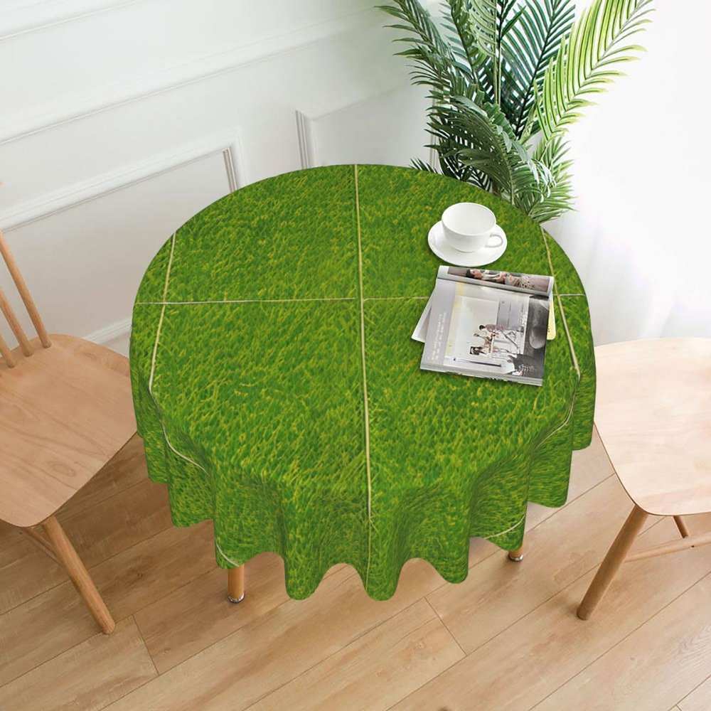 Green Grassland Variety of Patterns Round Tablecloth is Suitable for Decorative or use for Any Indoor and Outdoor Dining Occasion
