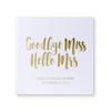 Bridal Shower Guest Book Personalized Bachelorette Album Wedding Party Guestbook Gift for Future Bride - White Gold (9x6) view 1