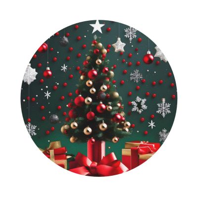 Round Ball Christmas Tree This Leather Coaster is Suitable for use in Restaurants, Kitchens, Offices, etc.