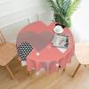Biviel Valentine's Day Love Variety of Patterns Round Tablecloth is Suitable for Decorative or use for Any Indoor and Outdoor Dining Occasion view 1