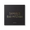 Bar Mitzvah Guest Book Bar Mitzvah Gift Idea for Jewish Celebration, Guestbook for Party Photo Album - Black Gold (10x8) view 1