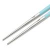 Cutipol KUBE KU39T Chopsticks + Chopsticks Rest Set, 2 Pairs Set, Turquoise Silver view 3