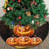 Halloween Funny Pumpkins Christmas Tree Skirts 30", Xmas Tree Cloth Mats Trees Skirts for Decor Gift, Home Decoration view 4