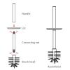Toilet Brush, Freestanding Plastic Toliet Bowl Brush Bamboo Toliet Brush Set for Bathroom Long Handle Toliet Cleaner Brush with Holder (Color : White B) view 3