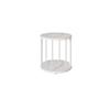 KWOKING Scandinavian Metal Corner Bookshelf Open Vertical Bookshelf for Living Room Nordic Living Room Floor Display Stand Sofa Side Simple Bookshelf Corner Shelf White 12" L x 12" W x 16" H view 3