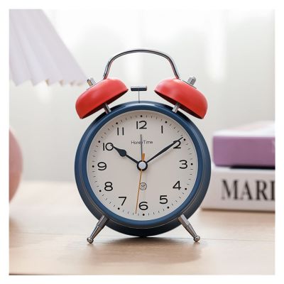 Alarm Clock/Digital Clock Metal Alarm Clock Students Use Bedside Clock Wake Up Childrens Alarm Boy Girl Desktop Clock Simple, 4 Inch Bedside Clock (Color : 1)