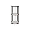 KWOKING Scandinavian Metal Corner Bookshelf Open Vertical Bookshelf for Living Room Nordic Living Room Floor Display Stand Sofa Side Simple Bookshelf Corner Shelf Black 12" L x 12" W x 31.5" H view 3