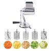 DDBESSIC Stainless Steel Kitchen Grater, Rotary Drum Slicer Cheese Grater 5 High-efficiency Vegetable Slicer With Interchangeable Round Stainless Steel Blades, Suitable For Fruits, Vegetables And Nuts view 1