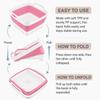 Goderewild Collapsible Dish Basin with Drain Plug, 9L Foldable Wash Basin view 4